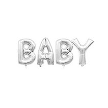 파티 풍선 BABY 대, 실버, 1개