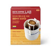 이디야 핸드드립 콜롬비아 슈프리모 드립커피 7p, 56g, 1개