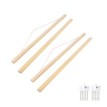 한수오 북유럽 인테리어 우드 족자 2p + 꼭꼬핀 2p 세트, 베이지우드