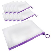투명원단 퍼플 링고리 PVC 지퍼백 20호, 1개입, 10개