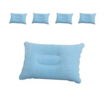 허브플러스 캠핑용 에어 베개 5p, 스카이블루