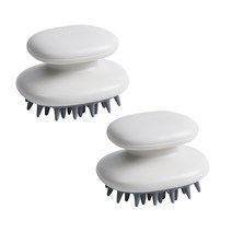 바른상점 두피 마사지 샴푸 브러쉬, 화이트, 2개