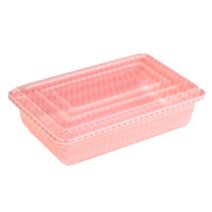 피크닉 체크도시락 F-3 대 핑크, 1개, 50개