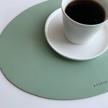가죽 식탁 방수 테이블 인테리어소품 원형매트, 민트 + 라이트그레이, S(365 x 270 cm)