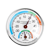 벽걸이 아날로그 정밀 온도 습도계 13cm, 1개