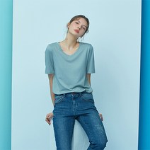 리쿠퍼 여성용 프레쉬 코튼모달 썸머 반팔 티셔츠 LCPW19