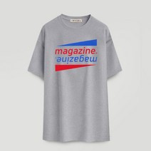 매거진 면 반팔 티셔츠