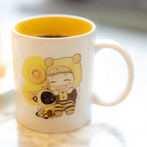 시작은 i로부터 율이 포토 머그컵 355ml, 옐로우, 1개