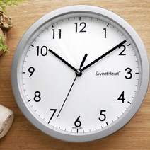 스위트하트 무소음 모던하우스 벽시계 220, 실버
