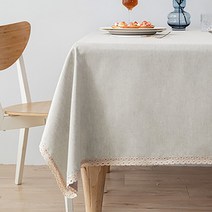 마켓A 앤틱풍 레이스 방수 테이블매트, 베이지, 120 x 170 cm