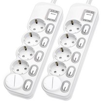 에코파워탭 국산 LED 개별 멀티탭 5구 EPM-L305SS 안전커버, 1.5m, 2세트