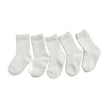 몰리스데이 아동용 골지 발목 양말 5족 세트