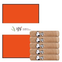 송월타월 스누피 베이직 타월 10p + 케이스 10p + 칠순 팔순 띠지 A타입 500 x 70 mm 10p 세트, 갈색(타월), 랜덤발송(케이스), 1세트