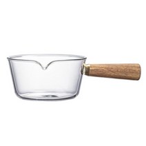 차이나다 유리 냄비 400ml, 원목, 12.5cm