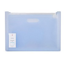 델리 12분류 확장형 아코디언 폴딩 파일박스 72580, 투명 블루, 1개