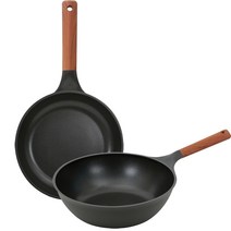 베셀 이그니스 주물 풀인덕션 프라이팬 2종 세트, 프라이팬 28cm + 궁중팬 28cm