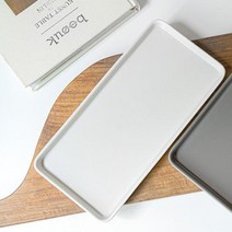 더가온 도자기 직사각 접시, 크림