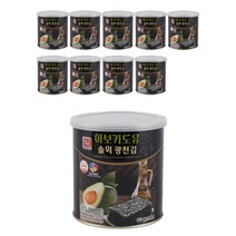 더국민 아보카도유 솔뫼 광천김, 10개, 30g