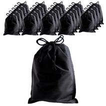 부직포 복주머니 더스트백 25 x 35 cm 25p, 블랙, 1개