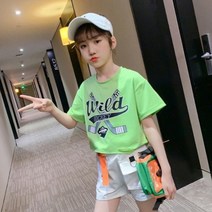 앤젤아이 여아용 구멍난 티포켓 반바지세트