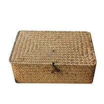 라탄 보조수납함 26 x 16 x 10 cm, 베이지, 1개