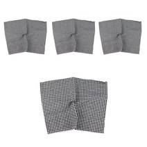 포포 체크 냅킨, 블랙, 4개