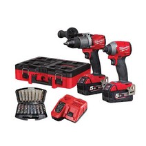 밀워키 M18 FPP2A2-502P 충전콤보 M18 FID2 M18 FPD2 풀세트 + 드라이버비트55p 세트, 1세트