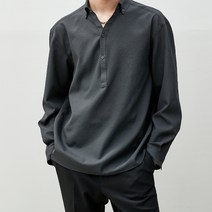 이지오 오픈 카라 세미 오버핏 셔츠 D5SC004