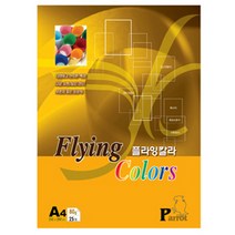 삼원특수지 플라잉 칼라 복사용지 노른자색 80g P39, 500개, A4