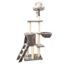 마음이음마켓 고양이 5층 캣타워 50 x 35 x 138 cm, 그레이, 1개