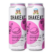 SHAKEAT 전연령용 강아지 캔사료 2p, 닭 간, 185g