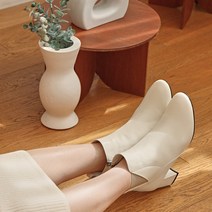 로우플로우 오르넬 웨이브 밴딩 앵클 부츠 6cm