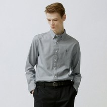 헤지스 남성용 면 투톤 조직 긴팔캐주얼셔츠 HZSH1C331