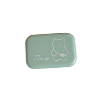 귀여운 곰 렌즈케이스, 그린리틀베어, 1개