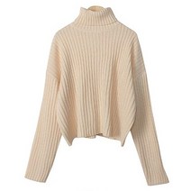 여성용 코릴렌 박시 골지 크롭 폴라 니트 NT3289K1A