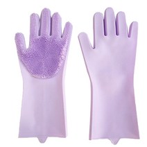 안티 스크래치 실리콘 얇은 부분 고무장갑 양쪽세트, 03 보라색, 1세트, 중(M)