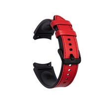 디지털빌리지 하이브리드 레더 스트랩 20mm S, 레드
