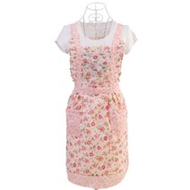 에이스 포켓 플라워 주방 앞치마 74 x 76 cm, A07, 1개