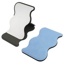 어뮤즈하우스 휴대용 물결모양 탁상거울 70 x 109 x 5 mm 2p, 랜덤발송