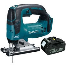 마끼다 18V 충전 직쏘기 직소기 베어툴 BL모터 DJV182Z + 5.0Ah 배터리 BL1850B, 1개