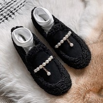 페이퍼먼츠 여성용 세무 진주체인 단화 00430