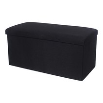 타니 다용도 수납스툴 40 x 25 x 25 cm, 블랙