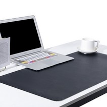 오브민 가죽 와이드 양면 마우스 장패드 특대형 80 x 40 cm, 블랙 + 그레이, 1개