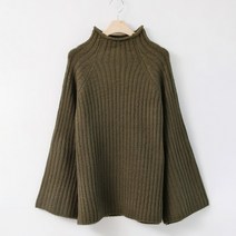 럽스 아이린 터틀넥 골지 니트