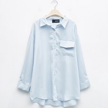 비엔엑스 여성용 페미닌 포켓 카라 데일리 긴팔 셔츠 BT4BL016L0