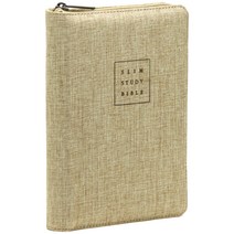 개역개정 슬림스터디성경 21C찬송가 소 (지퍼 / 패브릭베이지 / 무단추), 생명의말씀사