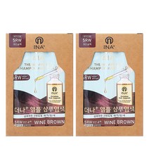 더나플러스 5분 간편염색 샴푸형 앰플 염색제, 5RW 와인갈색, 2개