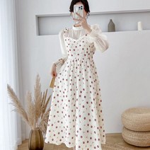 임산부 출산외출복 시스룩 블라우스 긴팔 쉬폰 원피스