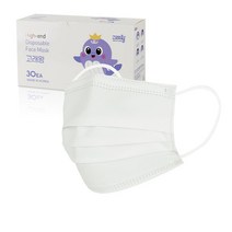 고래왕마스크 특대형, 퓨어화이트, 1개, 30개입