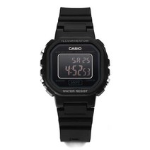 카시오 여성용 스탠다드 빈티지 디지털 스포츠 쿼츠 우레탄 시계 LA-20WH-1BDF